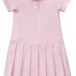 Girls Pique Polo Dress in Pink